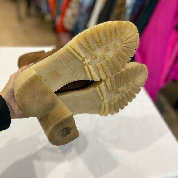 Free people Dylan Lace up boots Chunky Heel Women Size 8 - Picture 9 of 10